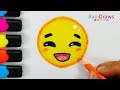 Cómo dibujar al Emoji Feliz - How to Draw Happy Emoji - paso a paso fácil