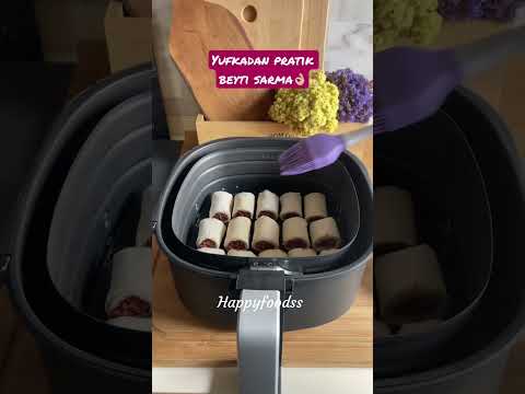 Yufkadan beyti sarma. (Airfryer ile)👌🏼Dikkat edin; parmaklarınızı yemeyin 😍😆