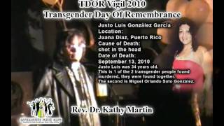 Rev. Dr. Kathy Martin TDOR 2010