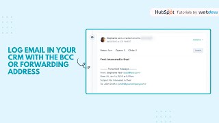 How to log email in your CRM with the BCC or forwarding address.