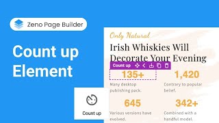 How to Use Count Up Element | Zeno Page Builder Tutorial