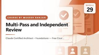 29. Multi-Pass and Independent Review β Claude Certified Architect β Foundations β Free Course