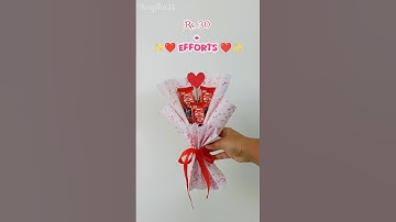 Chocolate bouquet | low budget| cute gift idea #diy #craft ##shorts