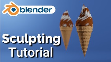 Making Ice Cream Cone by Sculpting in Blender 3D