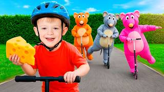 kids vs giant rats learning clean house