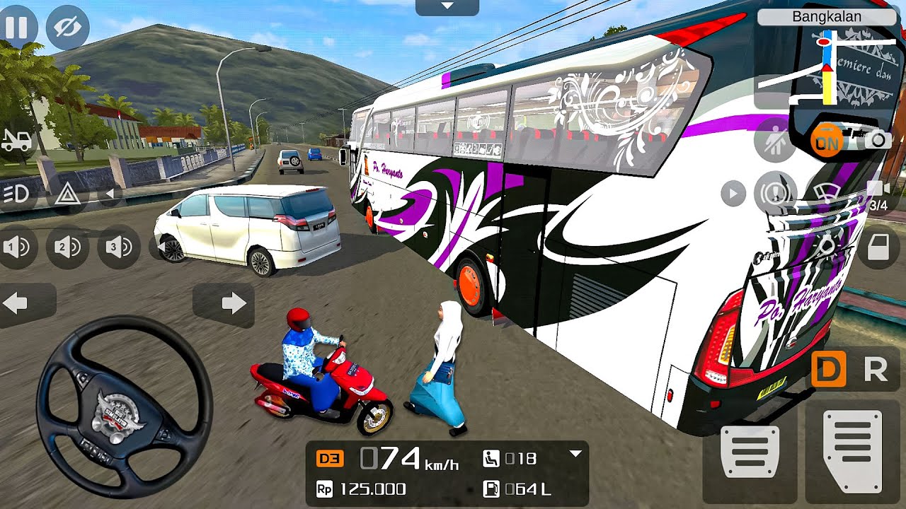 Bus Simulator Indonesia #52 Crazy Driver in Countryside Roads! Android gameplay