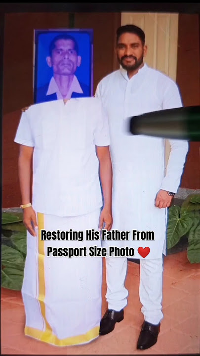 Adding His Father's passport Size Photo With Him ❤️ #ai #viral #editing #photo #fx #vfx