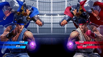 Thor & Ryu vs Thor & Ryu (Very Hard) - Marvel vs Capcom | 4K UHD Gameplay