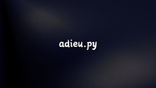 CS50 adieu.py