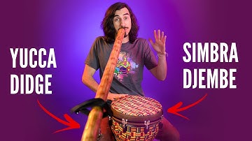 Simultaneous Didgeridoo and Djembe: Meinl Simbra Djembe, Meinl Pro Didgeridoo Stand, Yucca Didge