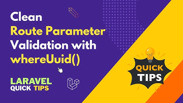 Clean Parameter Validation with whereNumber() and whereAlpha() - Laravel Quickies