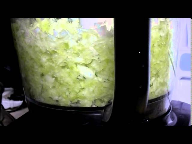 Dicing Celery in a Vegetable Dicer Machine 