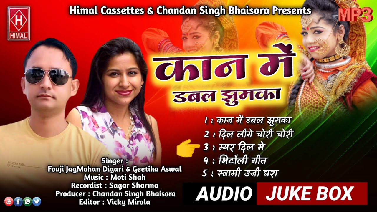 Kan me Double Jhumka  Audio Jukebox 2020  Singer  Fouji JagMohan Digari  Geetika Aswal