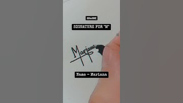 Signature for M | Mariana | SBtellME Calligraphy and Handwriting #shorts #signature #art