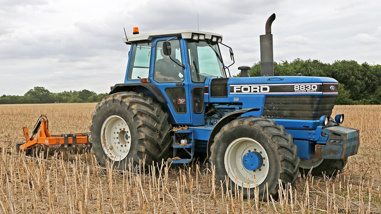 Classic 1991 Ford 8830 pulling-up tramlines with Simba Flatliner subsoiler | Farming with Ford