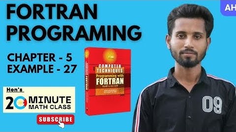 Fortran programing (titas) Chapter - 5 Example -27