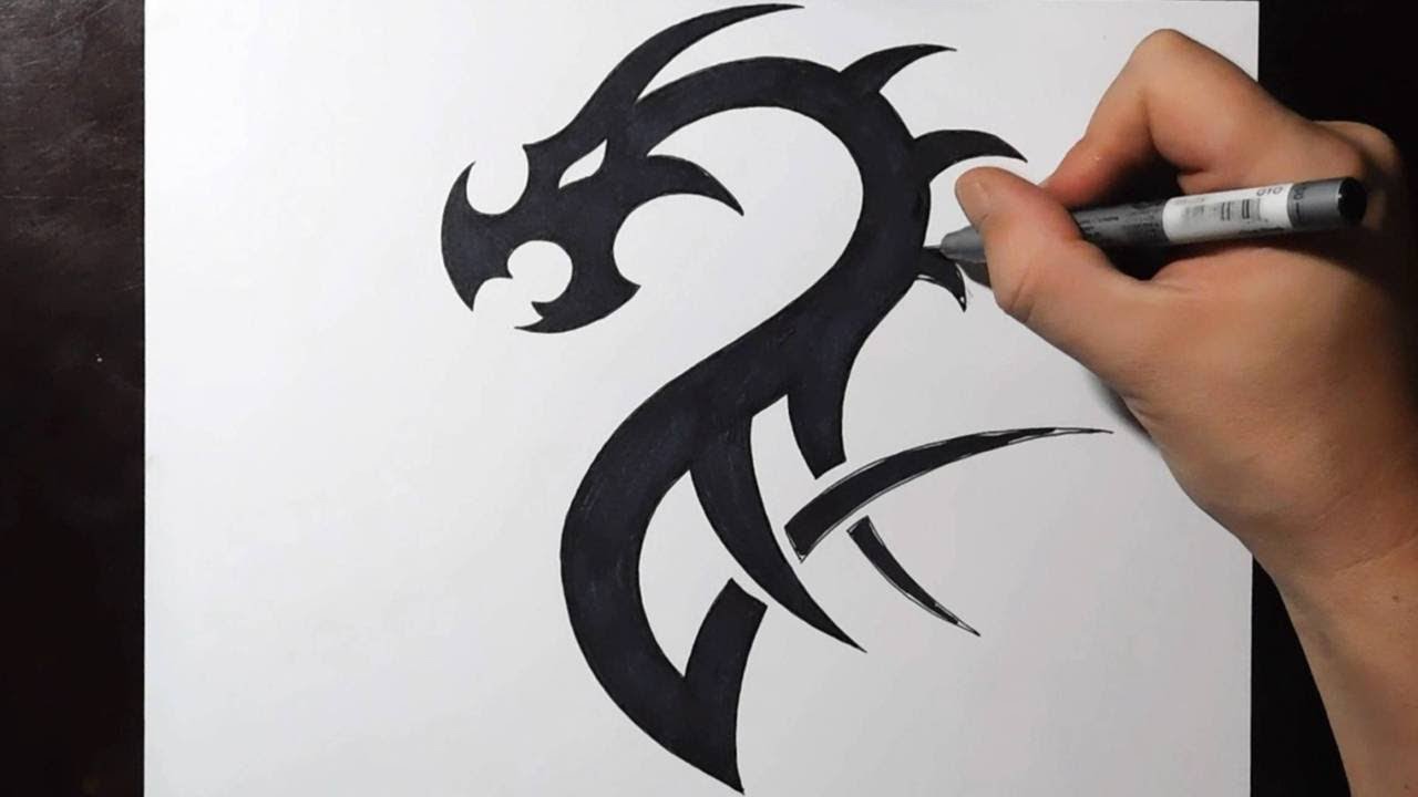 Dragon Tattoos Easy Drawing