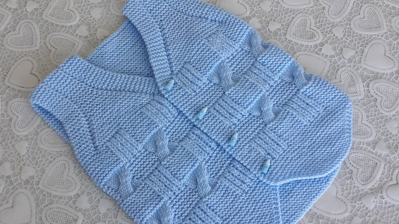 Selanik Modelli Kivrimli Yelek Yapimi 1 5 2 Yas Youtube Baby Knitting Patterns Knitted Baby Clothes Baby Knitting