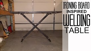 As you know I have limited space in my garage, so I thought modeling a welding table off of an ironing board would be great for stow 