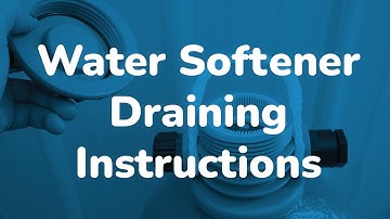 On The Go Portable Water Softener Draining Instructions