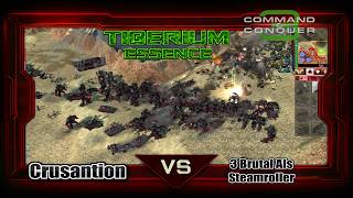 CNC 3 TW Tiberium Essence v2.0 mod Nod vs 3 Brutal AIs - Steamroller (GDI)