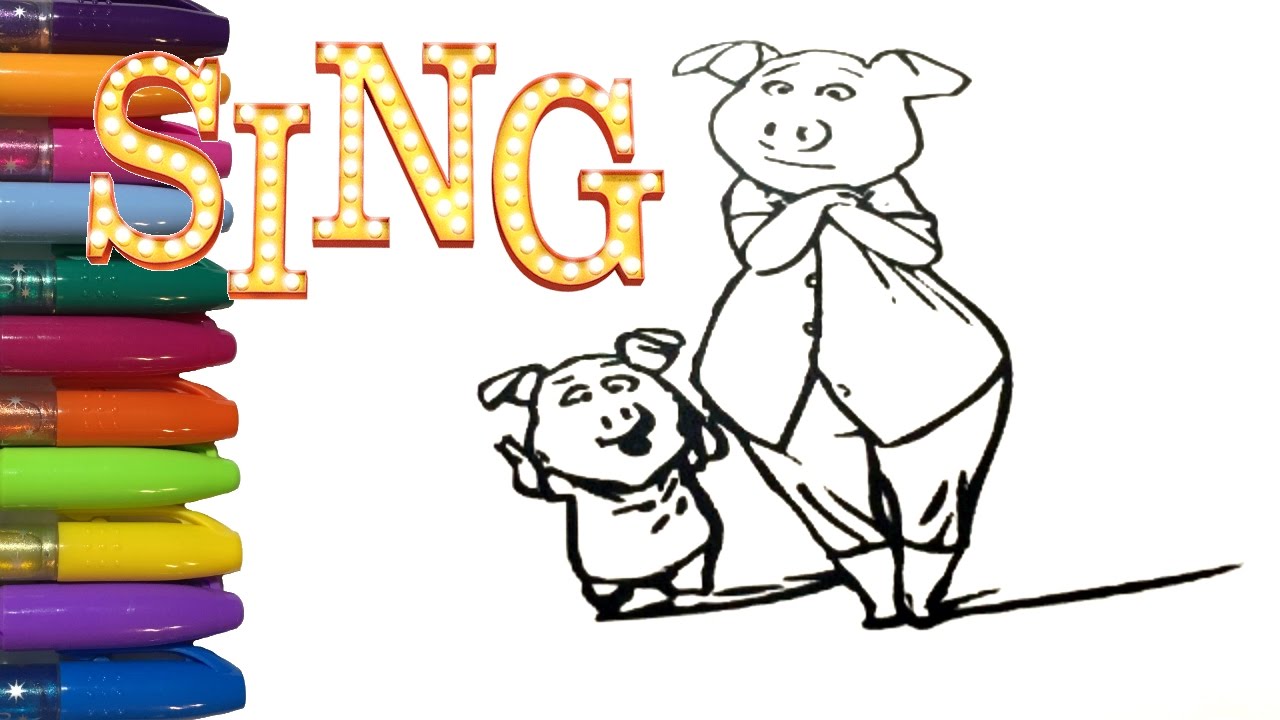 Sing Movie - Coloring Pages with Rosita before her ...