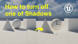 How to turn off one of shadows in Unreal Engine 5