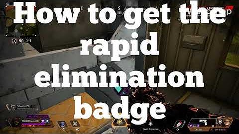 How to get the rapid elimination badge in Apex legends (using only a P2020)