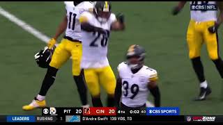 ￼ Minkah FitzPatrick BLOCKS Bengals Field Goal | Steelers vs Bengals | NFL 2022