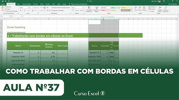 Como formatar Bordas no Excel - Formatar Células - Curso Excel