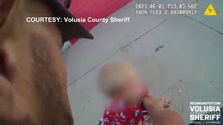 Toddler asleep inside stolen car