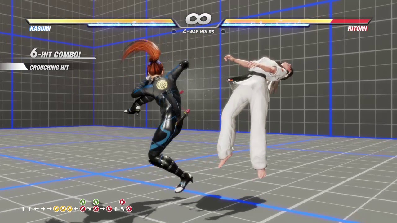 DEAD OR ALIVE 6: kasumi advanced combo 5