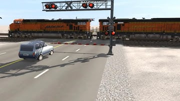 Trainz 2019: BNSF empty coal train with BNSF Golden Swoosh and 2 DPU