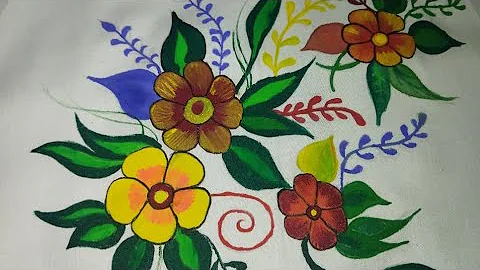 How to learn basic paint tutorial pillow cover....!!!
