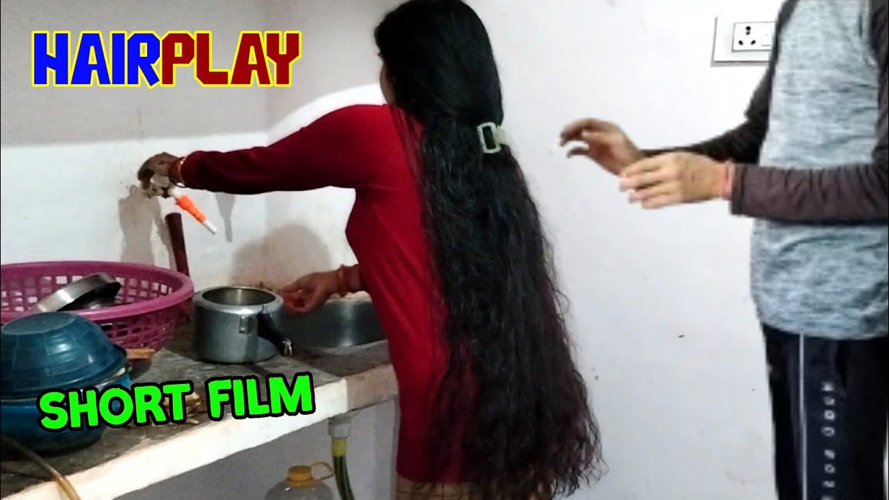 After washing hair my husband touching my hair vlog part-2😱|| Indian hair play by male || 