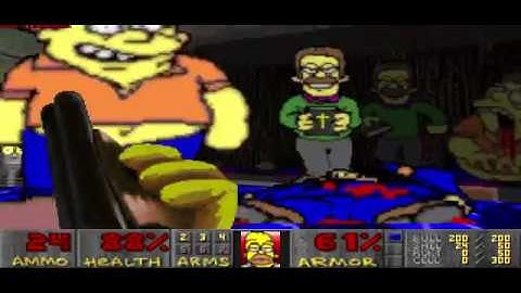 Simpsons DOOM II gameplay