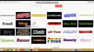 How to make a logo in Flamingtext #1