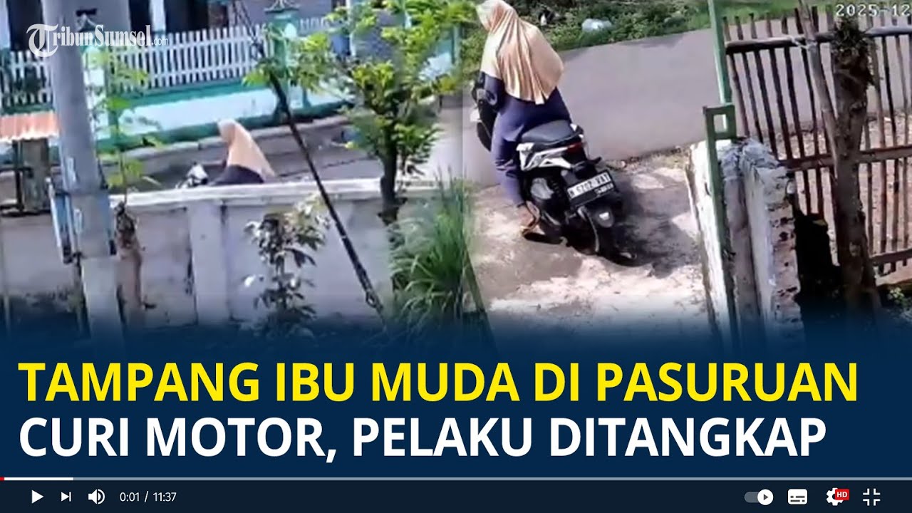 Tampang Ibu Muda di Pasuruan Curi Motor Terekam CCTV, Pelaku Ditangkap
