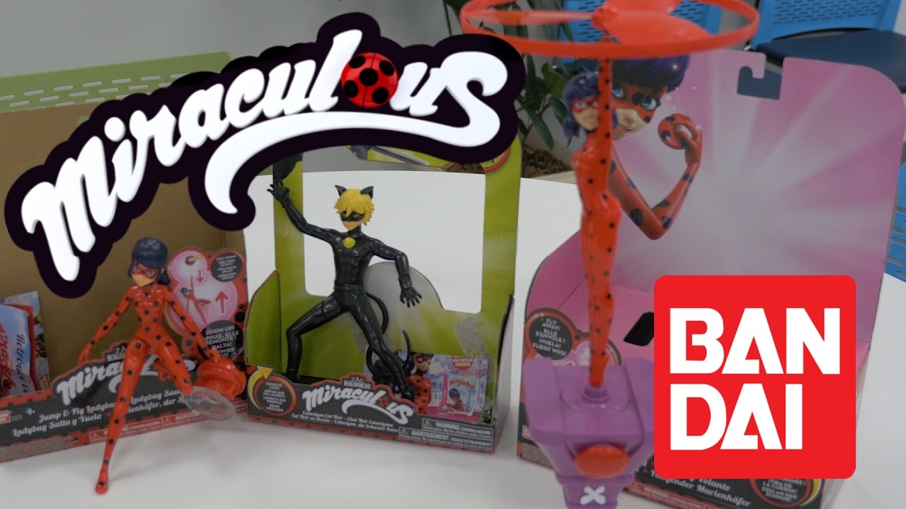 Miraculous Démo De 3 Figurines 2 Ladybug Et 1 Chat Noir