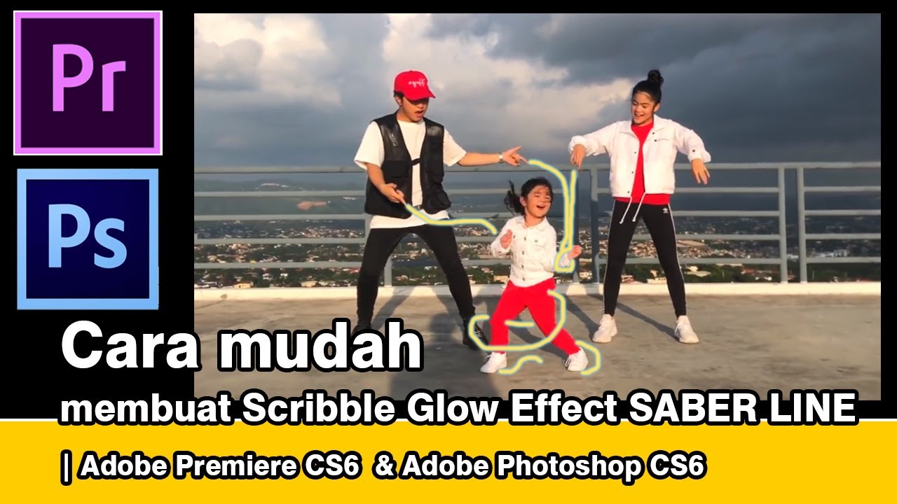 Cara mudah membuat Scribble Glow Effect SABER LINE | kuliah desain ...