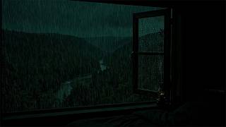 Soft Night Rain Outside in Window Bedroom | Warm Ambience for Relaxation and Sleep screenshot 4