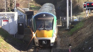 Irish Rail 22000 Class Intercity Train - Ballymanus Railway Crossing, Wicklow