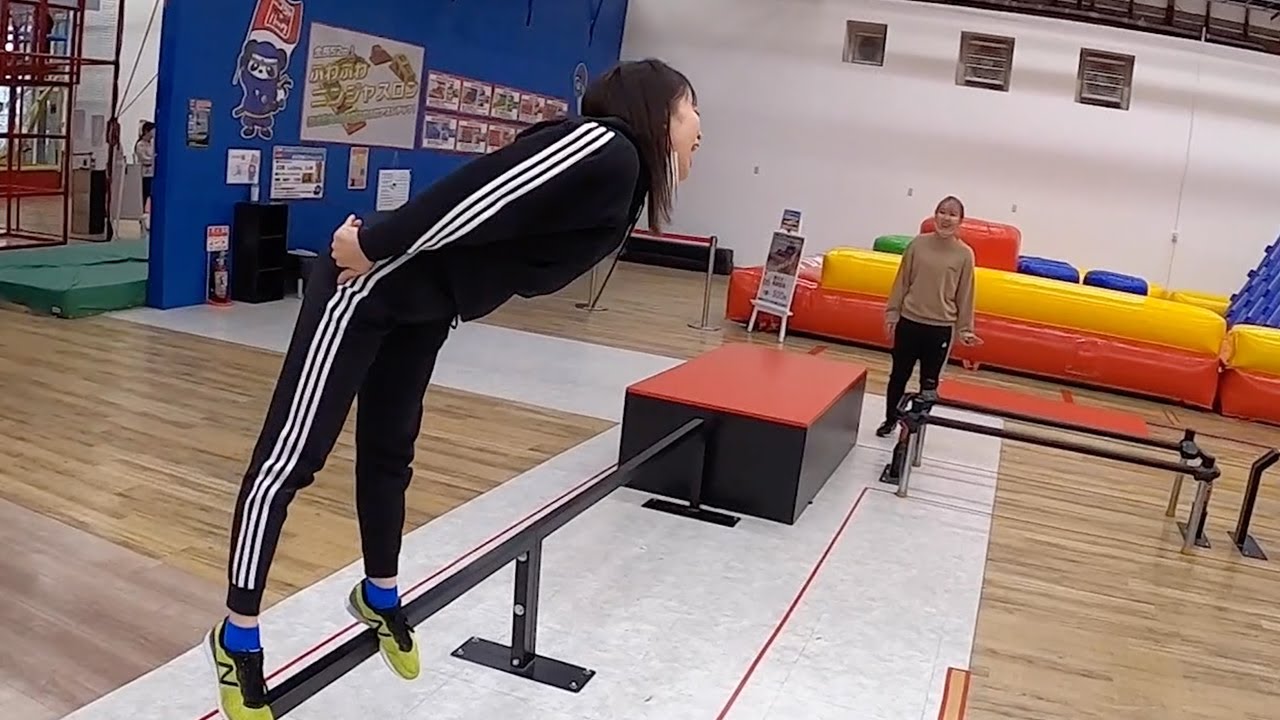 室内巨大アスレチックで大暴れした動画の未公開シーンをお見せします！！【裏側】