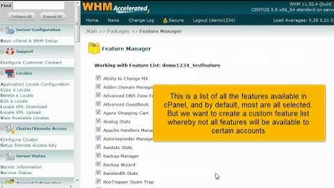 How to use the Feature Manager in WHM