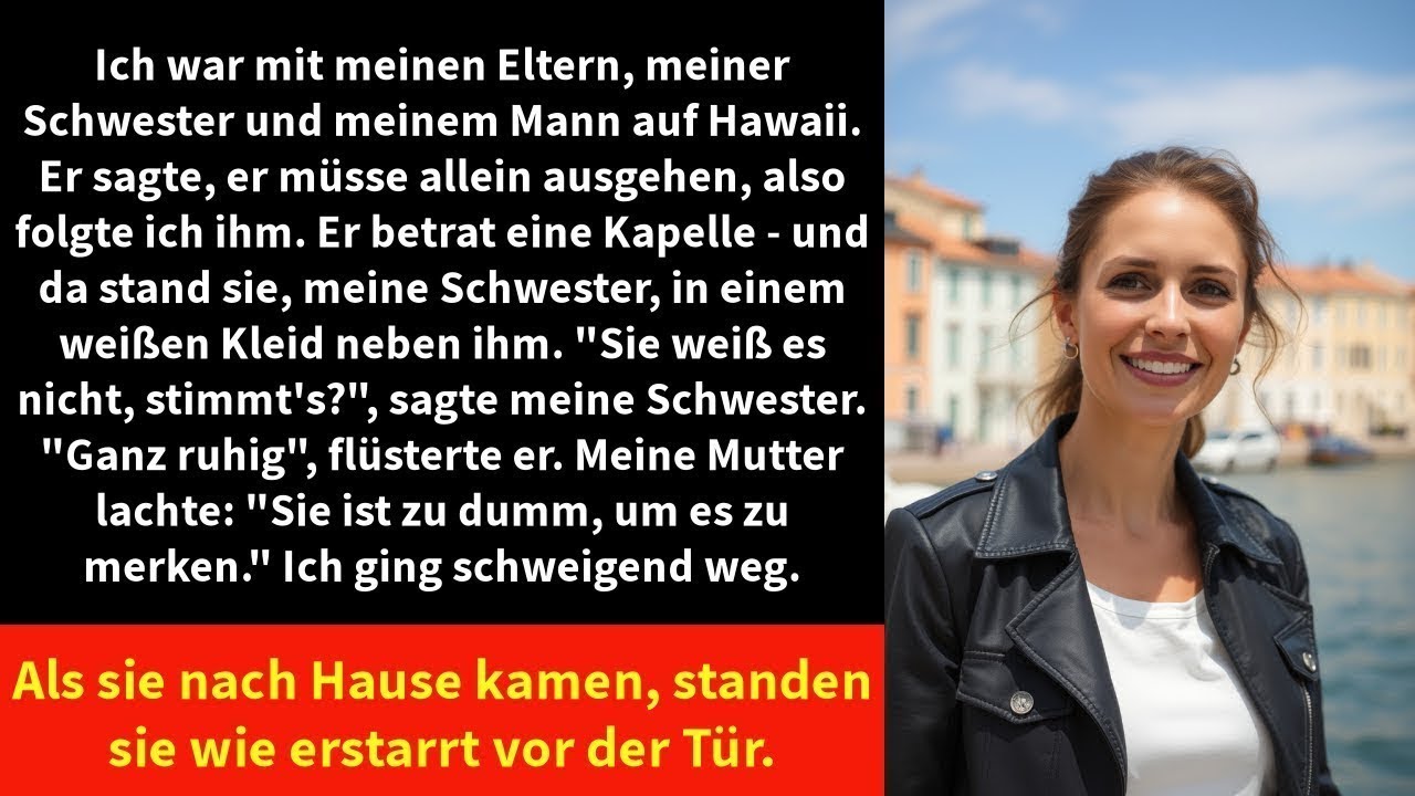 Ich war mit meinen Eltern, meiner Schwester und meinem Mann auf Hawaii  Er sagte,