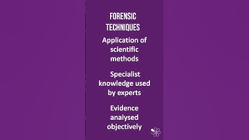 Forensic Techniques | 60 Second Criminology (WJEC Level 3: Unit 3)