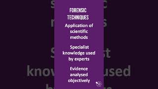 Forensic Techniques | 60 Second Criminology (WJEC Level 3: Unit 3)