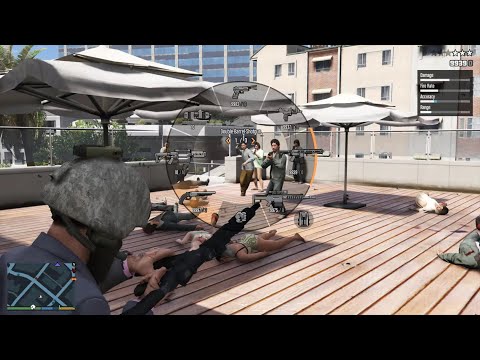 GTA 5 - Sniper Massacre at FIB & Triads Deal + Ten Star Escape