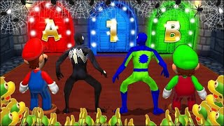 Mario Party 9 MiniGames Spider Man Vs Mario Vs Spider Man Vs Luigi (Master Difficulty)