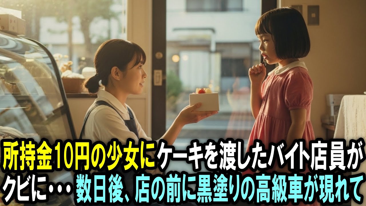 所持金10円の少女にケーキを渡したアルバイト店員がクビに　後日、店の前に高級車が現れ店長は凍り付いた…